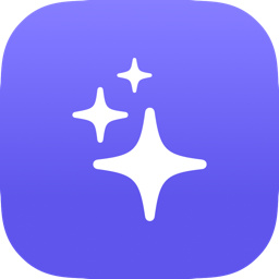 Holly's icon: white sparkles on indigo